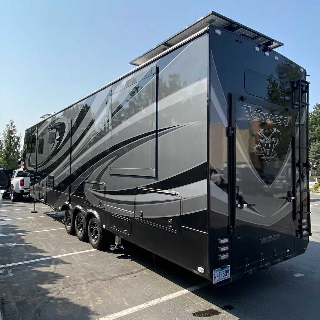 RV Side View after professional mobile detailing by Clean Image Mobile Detailing in Sparks, NV