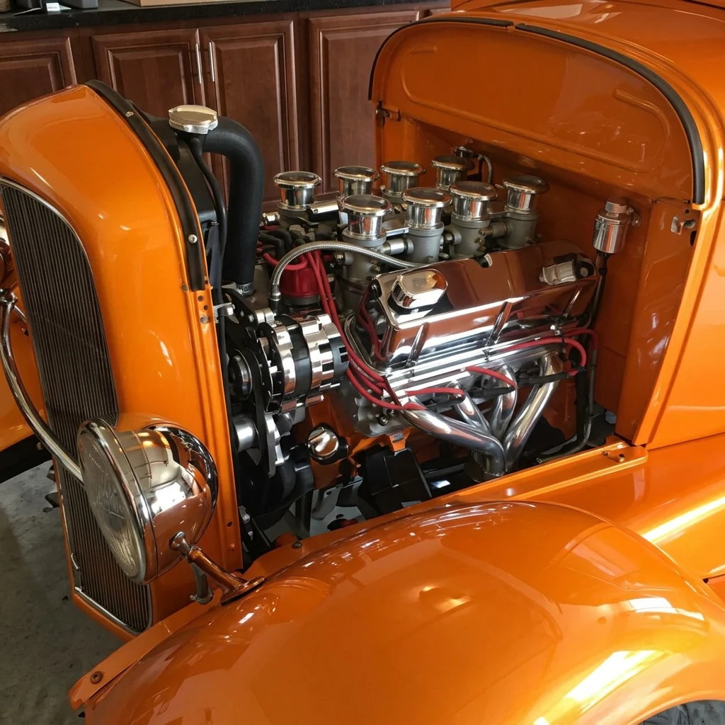 Hot Rod Engine after professional mobile detailing by Clean Image Mobile Detailing in Sparks, NV