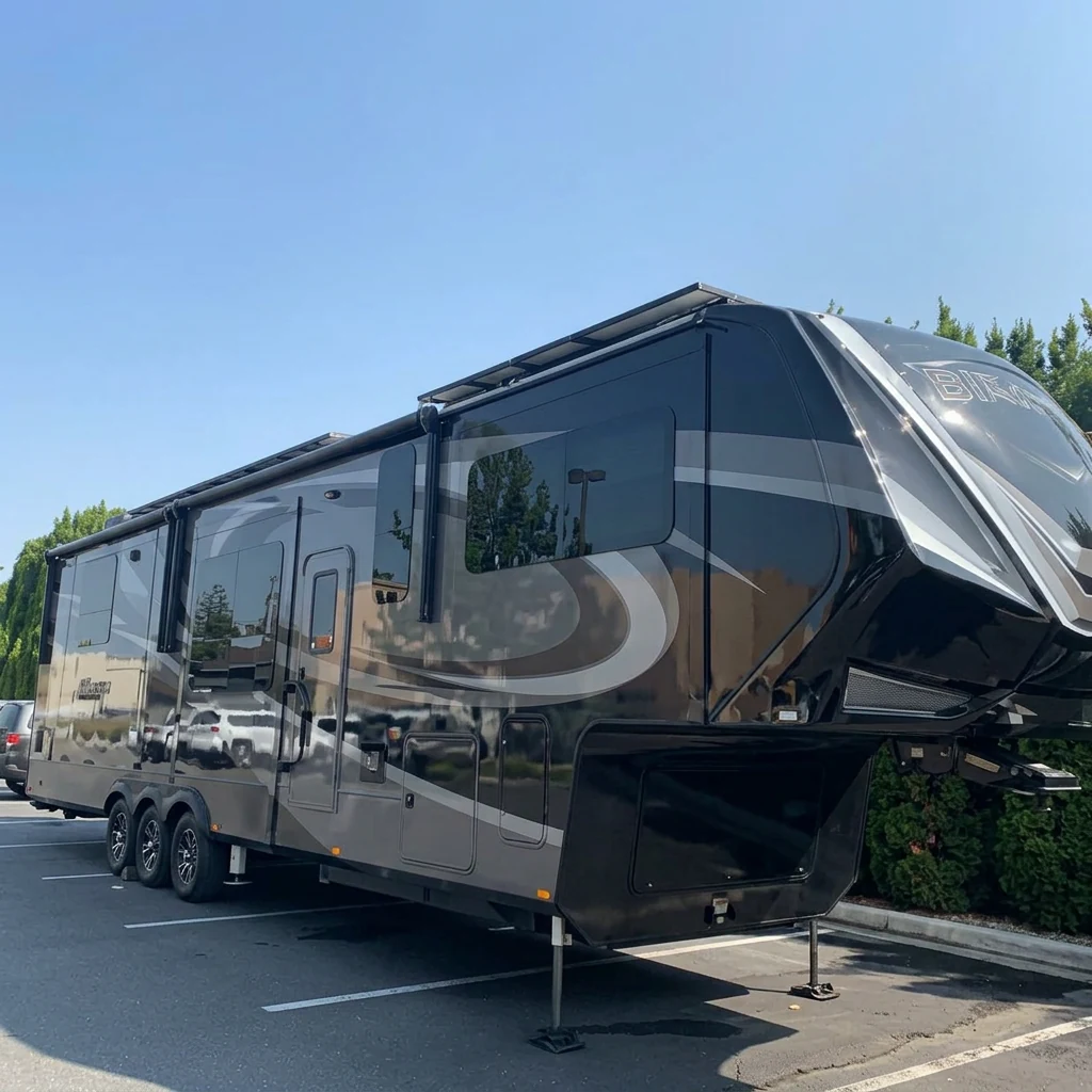 RV after professional mobile ceramic coating by Clean Image Mobile Detailing in Sparks, NV
