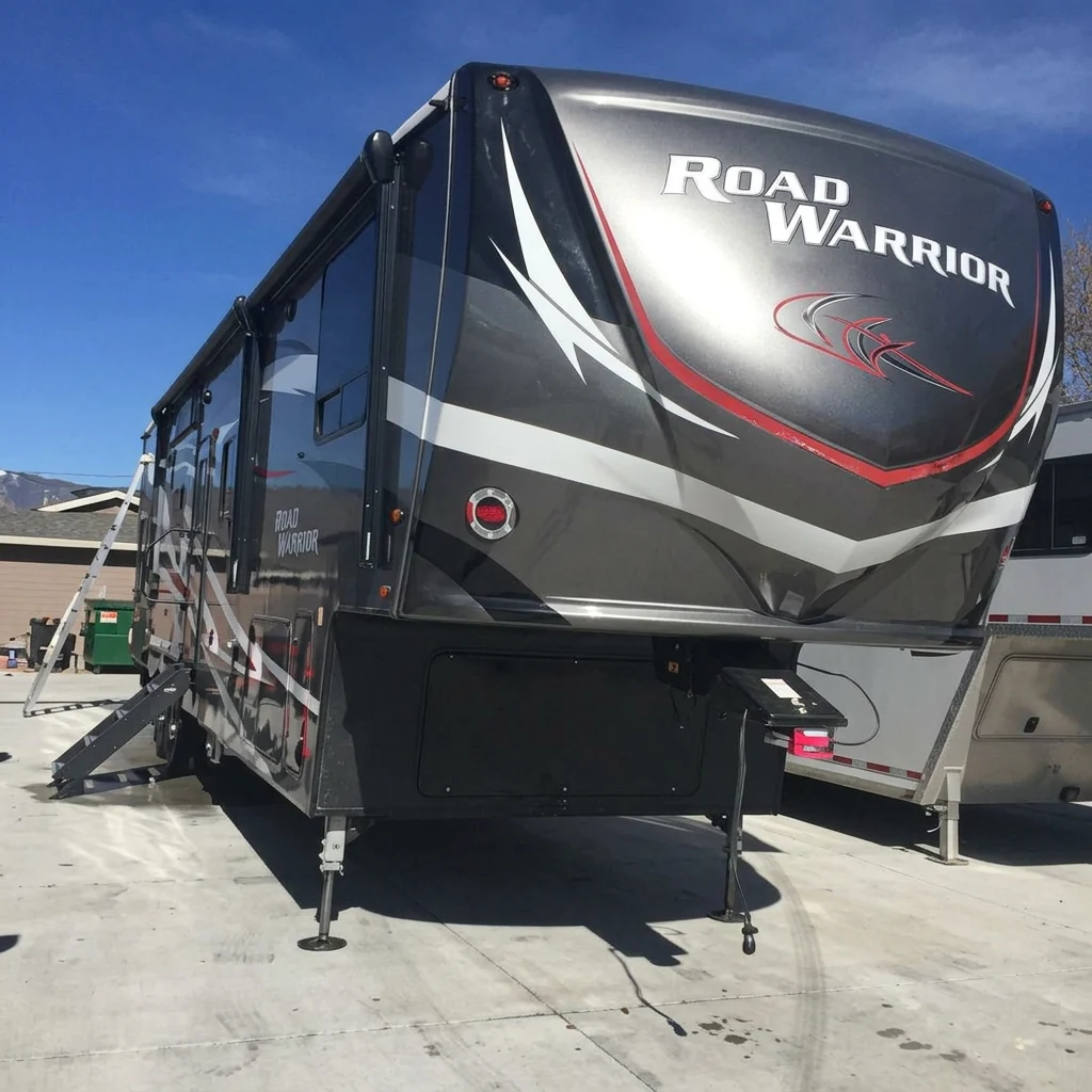 Toy Hauler RV after professional mobile detailing by Clean Image Mobile Detailing in Sparks, NV