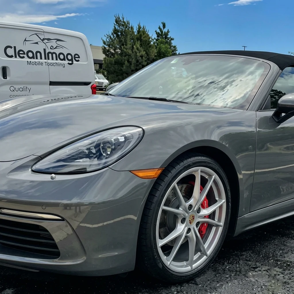Porsche Boxster after professional mobile ceramic coating by Clean Image Mobile Detailing in Sparks, NV